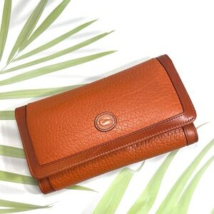 🦆 DOONEY & BOURKE AWL TRIFOLD LEATHER WALLET SNAP IN TAN VINTAGE